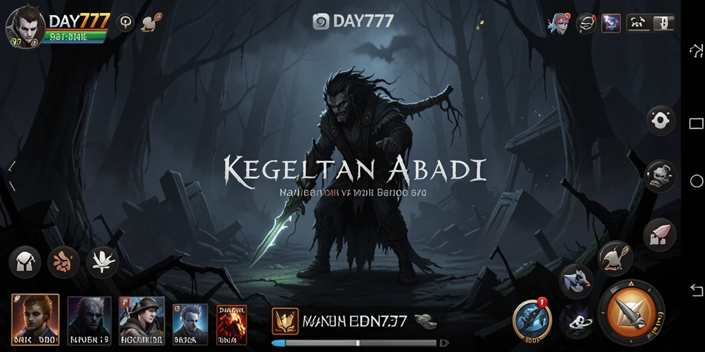 Tangkapan layar utama dari DAY777 yang menunjukkan gameplay mencekam.