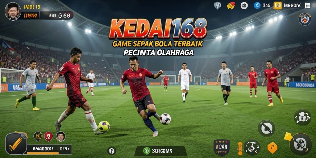 Tampilan gameplay KEDAI168 yang fantastis saat pertandingan sepak bola.