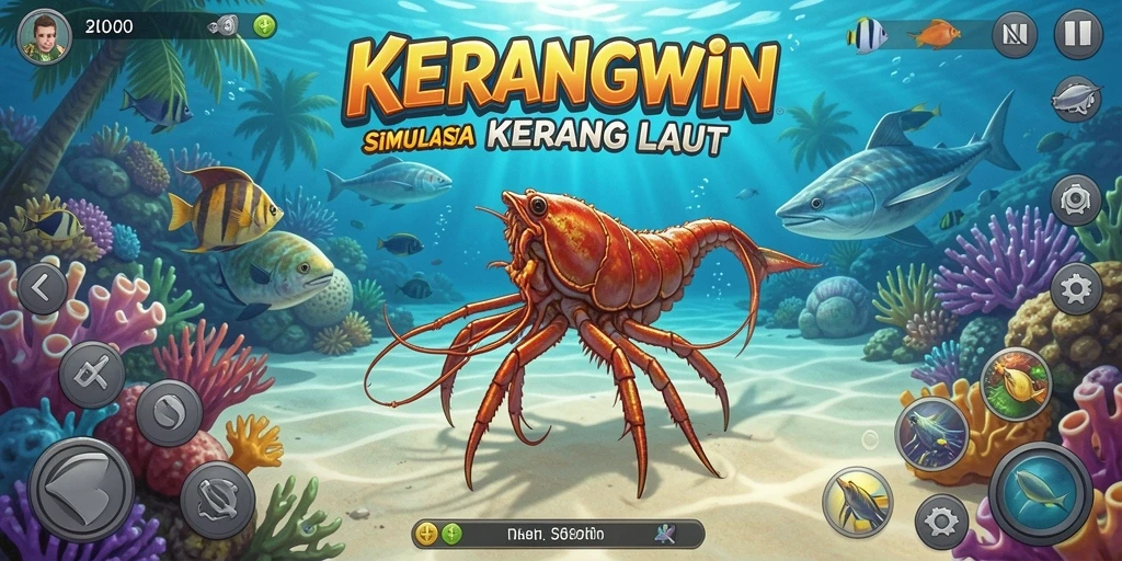 Gameplay menawan dari KERANGWIN menunjukkan kerang-kerang yang berwarna-warni.
