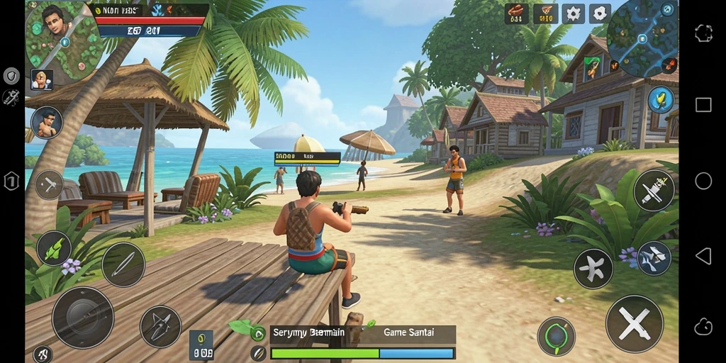 Tangkapan layar gameplay KO857 yang menggembirakan dan penuh warna.