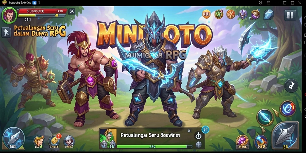 Tampilan gameplay menarik dari MINITOTO yang penuh petualangan RPG.