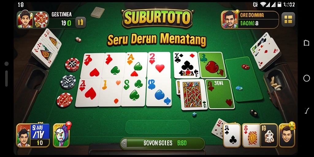 Tangkapan layar SUBURTOTO menampilkan gameplay domino yang menarik dan seru.